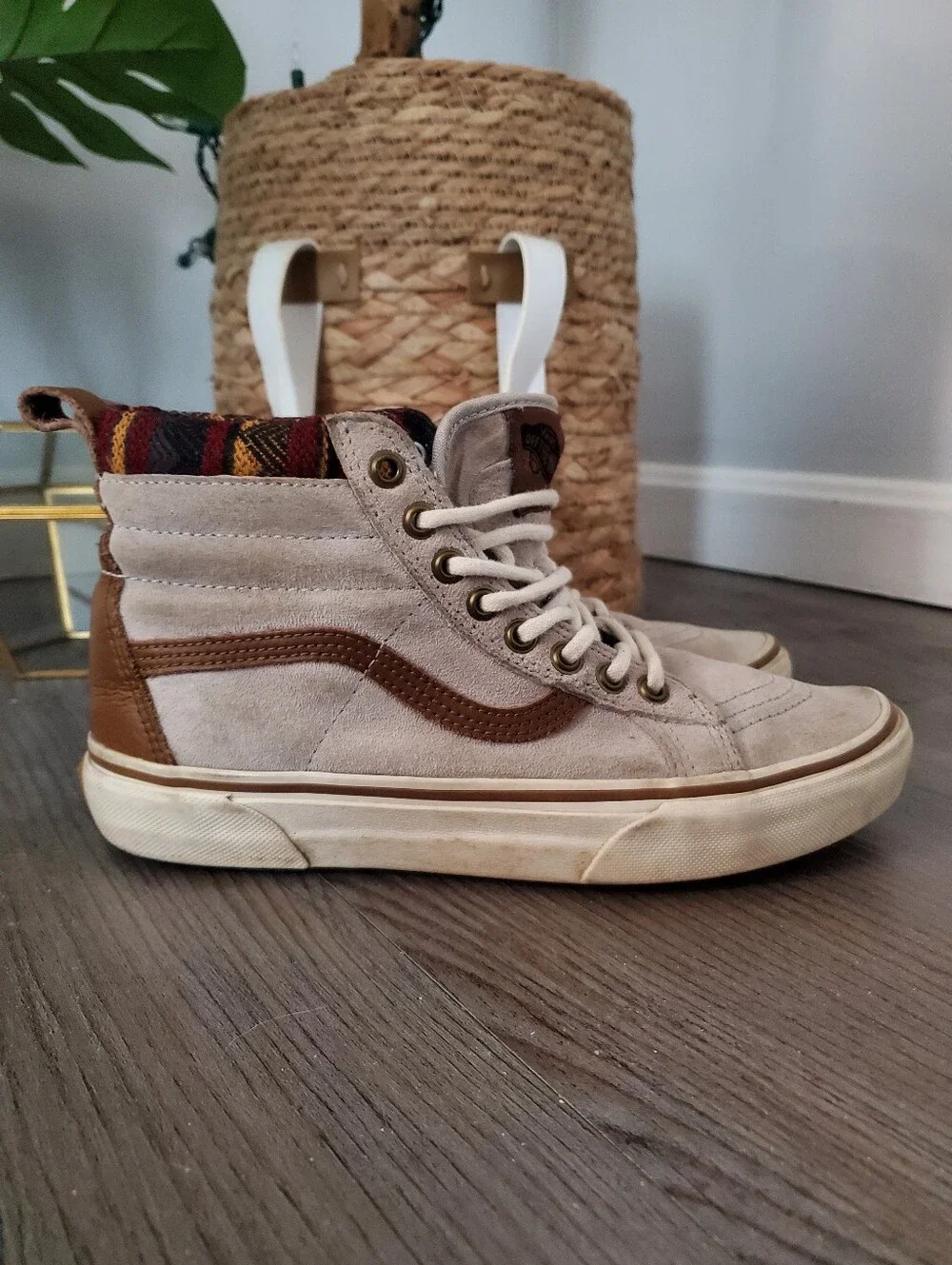 VANS Sk8-Hi MTE Aztec Leather/suede Scotchgard Sneakers 6.5/8